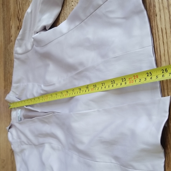 (10P) Dalia Collection Neutral Satin Feel Blazer ❤ Contemporary ❤ Ruched Sleeves - Picture 6 of 9